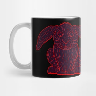 Black Rabbit At Night Mug